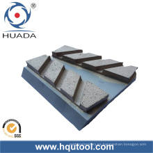 Placas de molienda trapezoidales para el pulido de suelos de hormigón